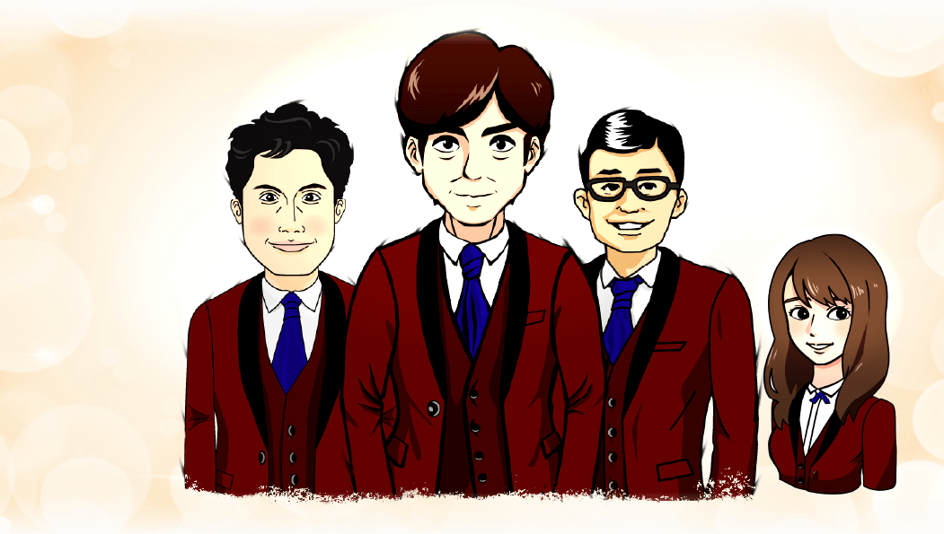 逆境フィナーレの3人と久保ちゃんイラスト